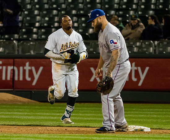 MLB: Texas Rangers at Oakland Athletics
