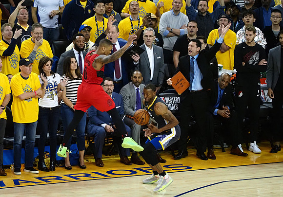 NBA: Playoffs-Portland Trail Blazers at Golden State Warriors