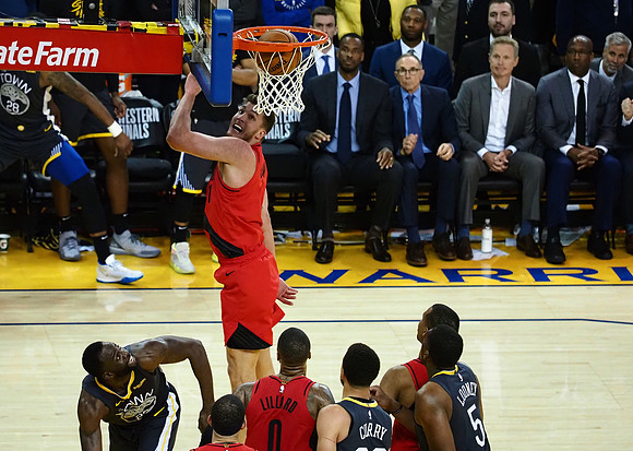 NBA: Playoffs-Portland Trail Blazers at Golden State Warriors