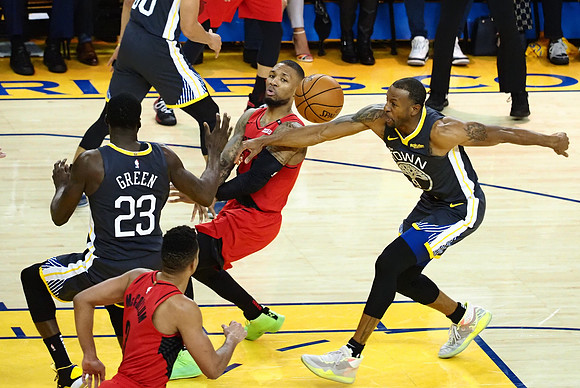 NBA: Playoffs-Portland Trail Blazers at Golden State Warriors