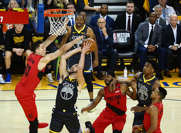 NBA: Playoffs-Portland Trail Blazers at Golden State Warriors