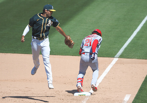 MLB: Los Angeles Angels at Oakland Athletics