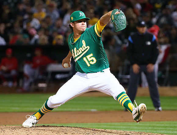 MLB: Los Angeles Angels at Oakland Athletics