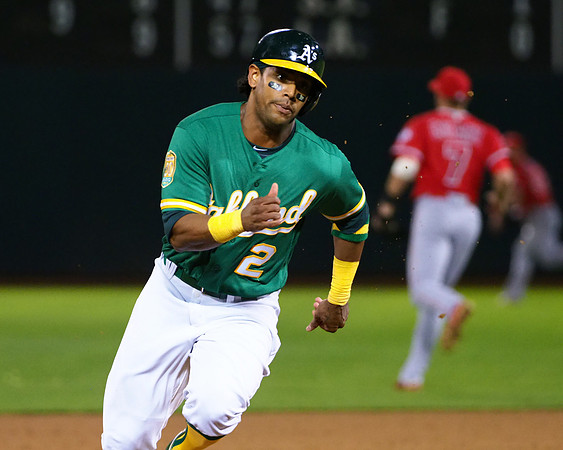 MLB: Los Angeles Angels at Oakland Athletics