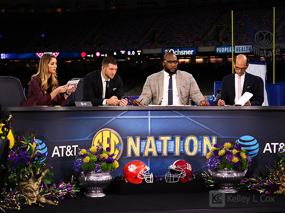 Laura Rutledge, Tim Tebow, Marcus Spears, Paul Finebaum