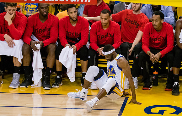 NBA: Playoffs-Portland Trail Blazers at Golden State Warriors
