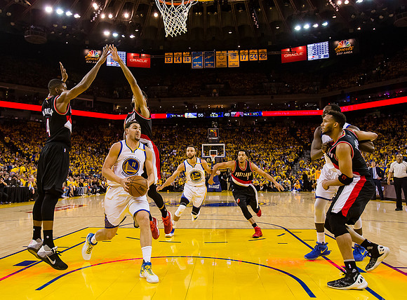 NBA: Playoffs-Portland Trail Blazers at Golden State Warriors