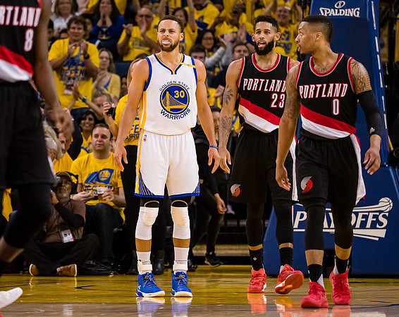 NBA: Playoffs-Portland Trail Blazers at Golden State Warriors