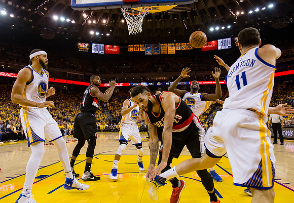 NBA: Playoffs-Portland Trail Blazers at Golden State Warriors