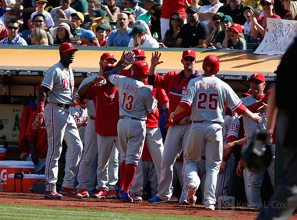 MLB: Philadelphia Phillies at Oakland Athletics