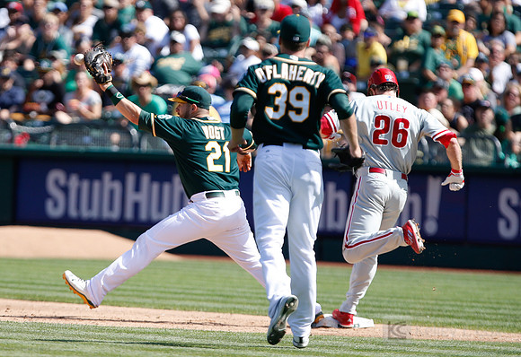 MLB: Philadelphia Phillies at Oakland Athletics