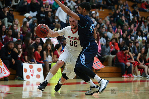 Cal State East Bay Pioneers guard Cody Kale (22)