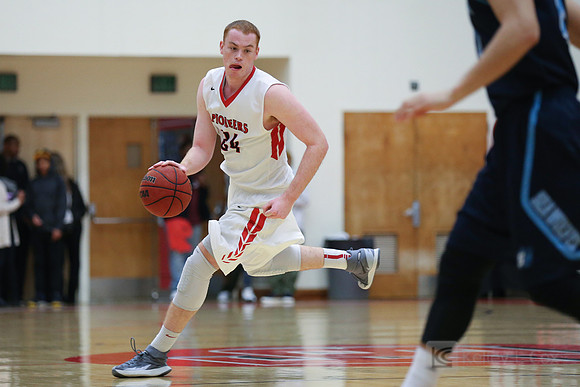 Cal State East Bay Pioneers forward Patrick Marr (24)