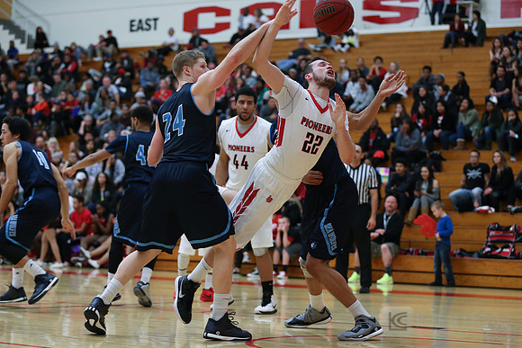 Cal State East Bay Pioneers guard Cody Kale (22)