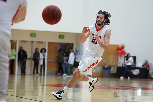Cal State East Bay Pioneers guard Nick Grieves (23)