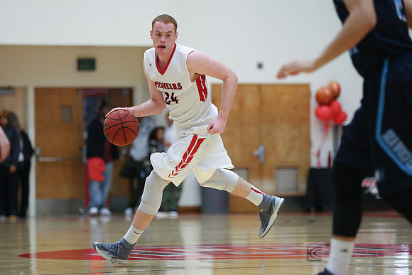 Cal State East Bay Pioneers forward Patrick Marr (24)