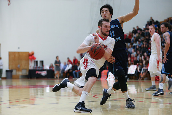 Cal State East Bay Pioneers guard Cody Kale (22)