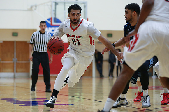Cal State East Bay Pioneers guard Paramvir Singh (21)