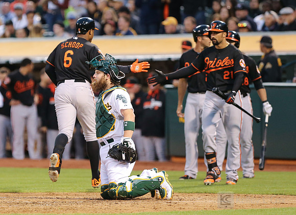 MLB: Baltimore Orioles at Oakland Athletics