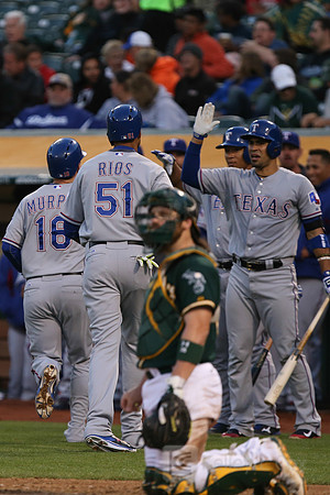 MLB: Texas Rangers at Oakland Athletics
