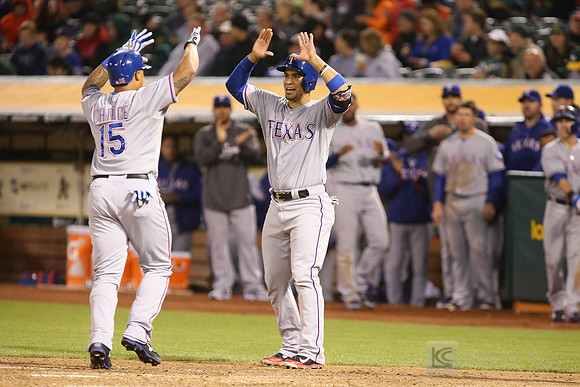 MLB: Texas Rangers at Oakland Athletics