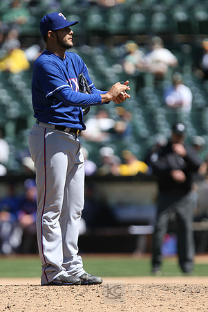 MLB: Texas Rangers at Oakland Athletics