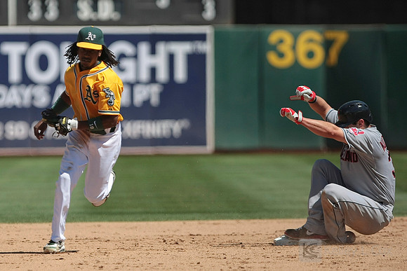 MLB: Cleveland Indians at Oakland Athletics