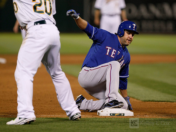 MLB: Texas Rangers at Oakland Athletics