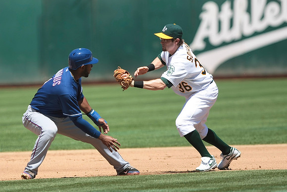 MLB: Texas Rangers at Oakland Athletics