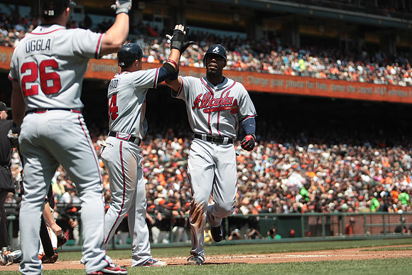MLB: APR 24 Braves at Giants