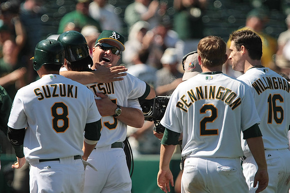 MLB: Texas Rangers at Oakland Athletics