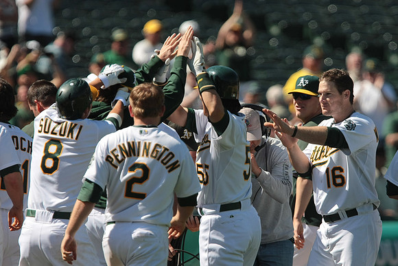 MLB: Texas Rangers at Oakland Athletics