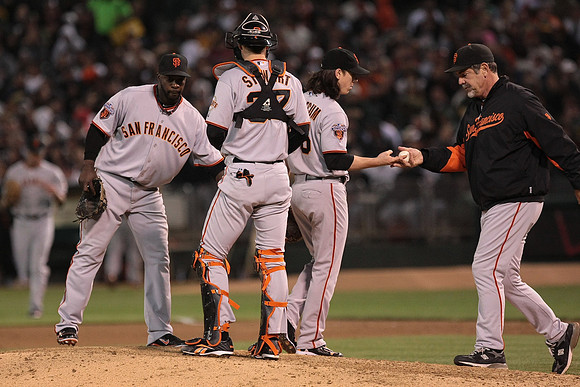 MLB: San Francisco Giants at Oakland Athletics