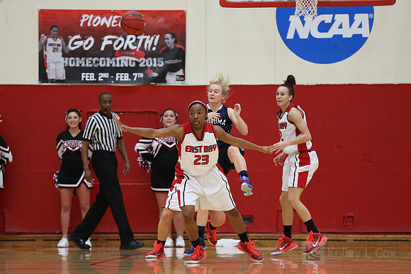 Cal State East Bay Pioneers forward Tori Breshers (23)
