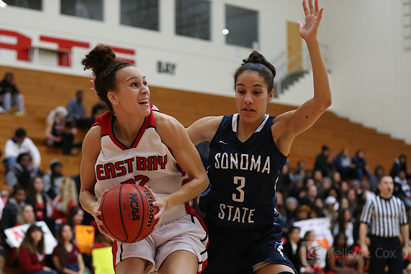 Cal State East Bay Pioneers guard Micah Walker (22)