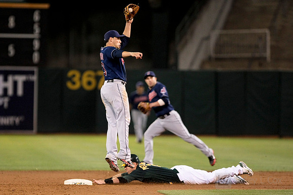 MLB: Cleveland Indians at Oakland Athletics