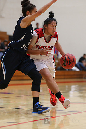 Cal State East Bay Pioneers guard Stephanie Lopez (12)