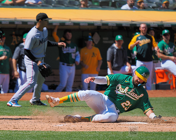 MLB: Miami Marlins at Oakland Athletics
