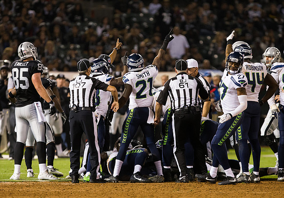 NFL: Preseason-Seattle Seahawks at Oakland Raiders