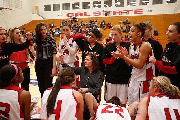 Cal State East Bay Pioneers head coach Suzy Barcomb