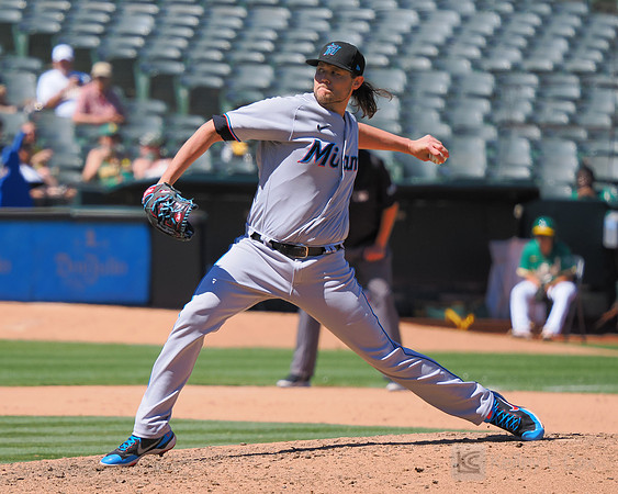 MLB: Miami Marlins at Oakland Athletics