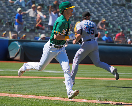 MLB: Miami Marlins at Oakland Athletics