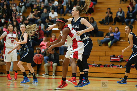 Cal State East Bay Pioneers forward Tori Breshers (23)
