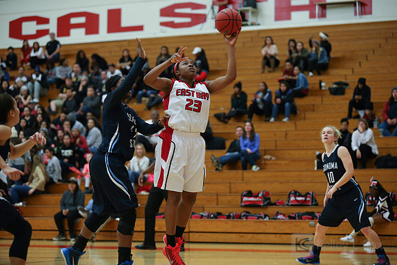 Cal State East Bay Pioneers forward Tori Breshers (23)