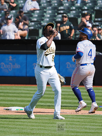 MLB: Texas Rangers at Oakland Athletics