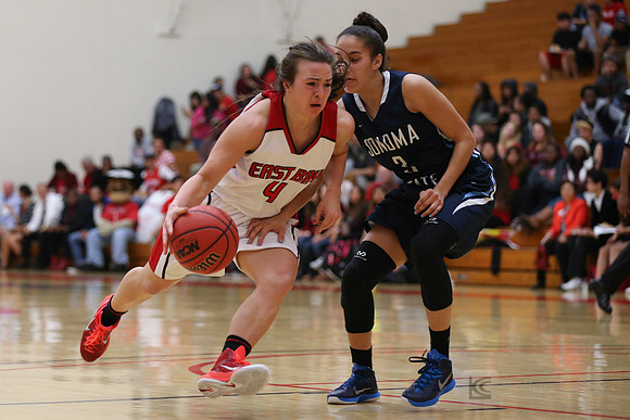 Cal State East Bay Pioneers guard Shannon Bland (4)